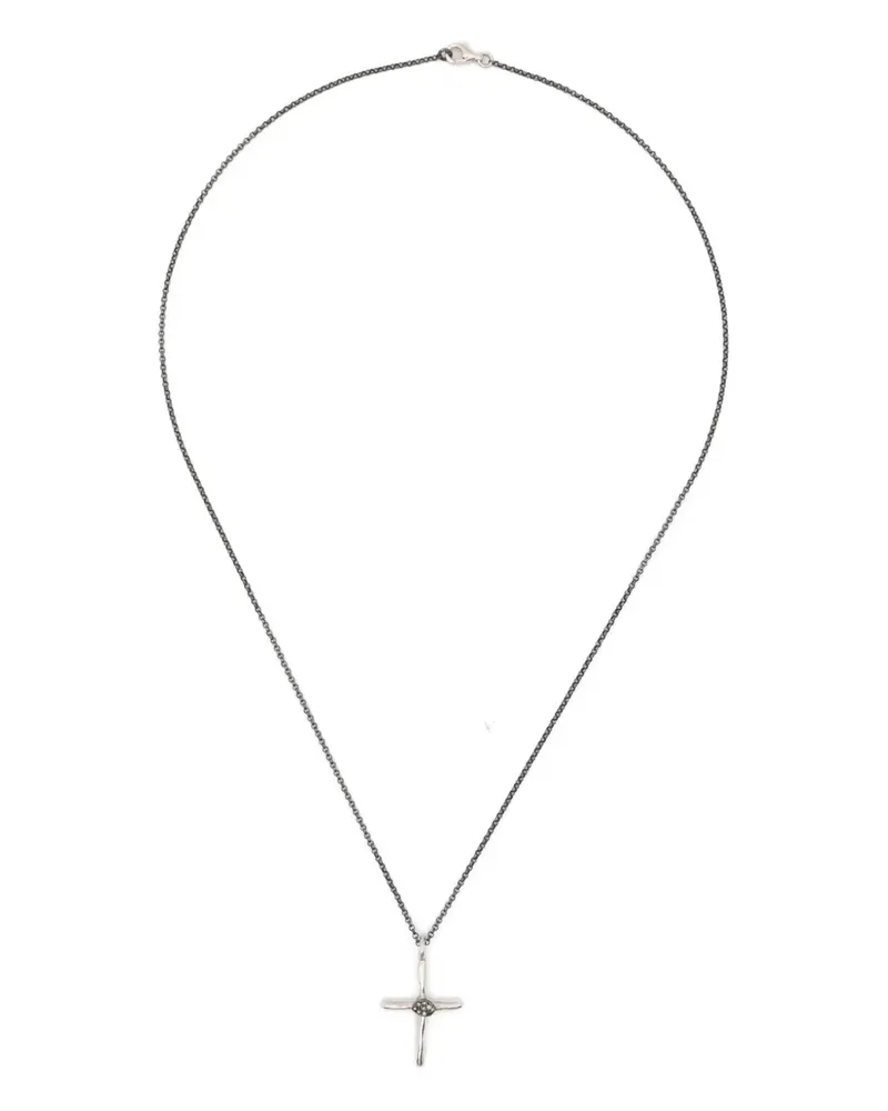 Rosa Maria Halskette aus Sterlingsilber mit Diamanten Silber