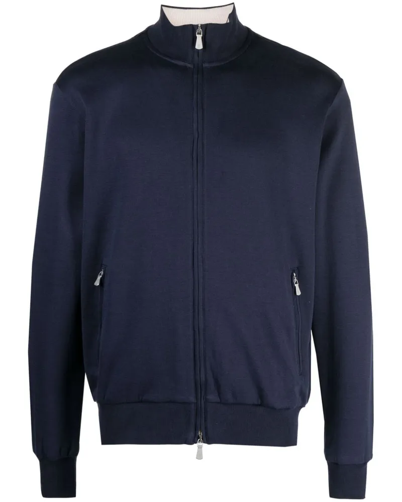 Eleventy Jacke mit Stehkragen - Blau Blau