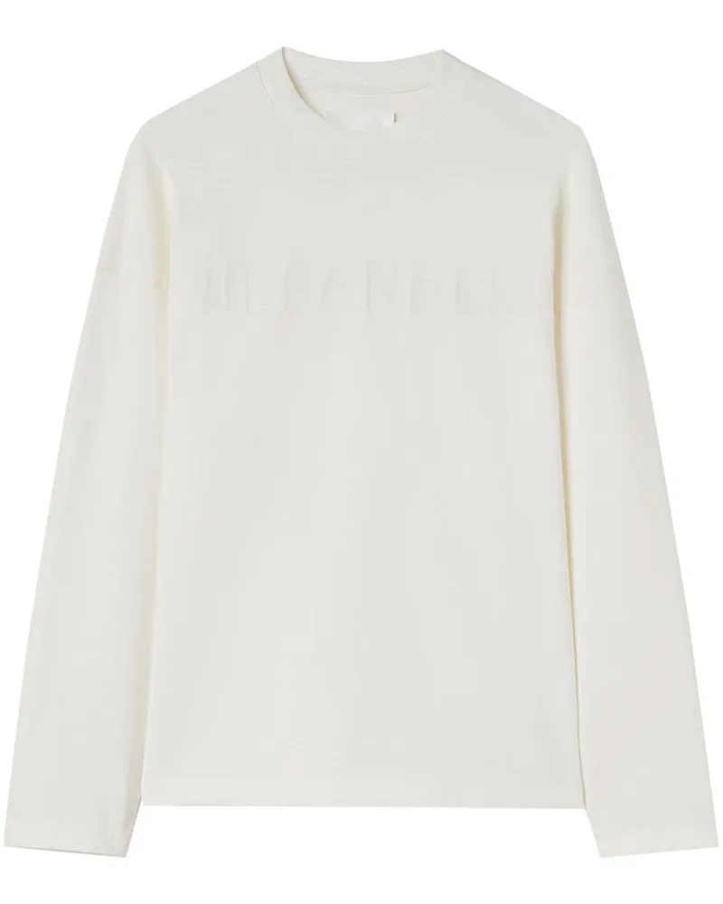 Jil Sander Langarmshirt mit Logo-Print - Weiß Weiß