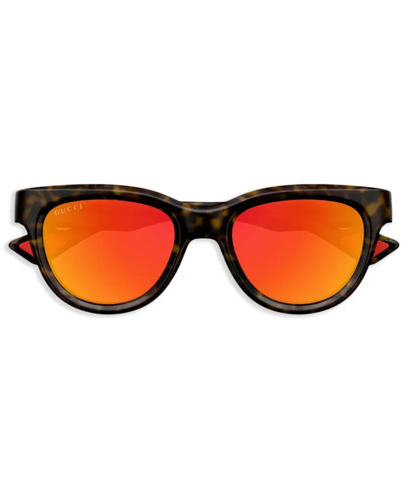 Gucci Sonnenbrille mit eckigem Gestell - Braun Braun