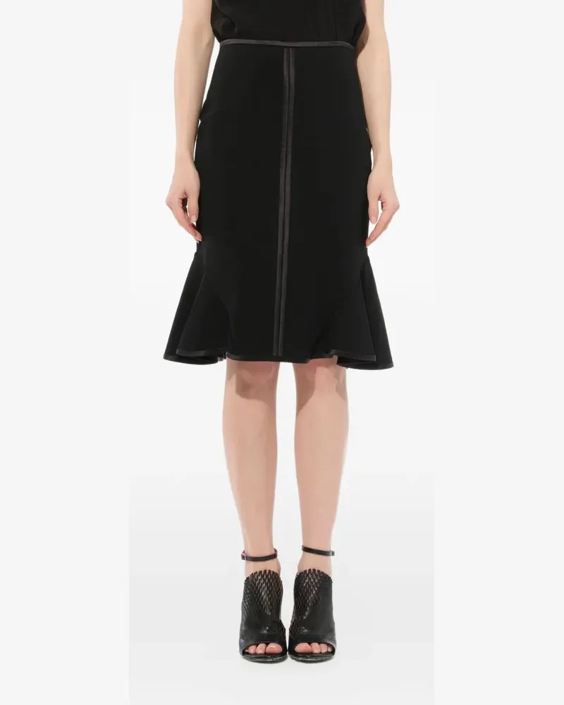 Givenchy ruffled satin-trim skirt - Schwarz Schwarz