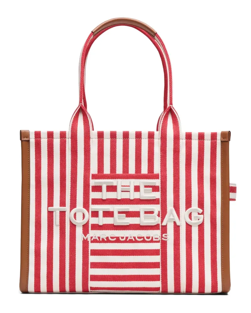 Marc Jacobs large The Tote Bag stripe-pattern tote bag - Rot Rot