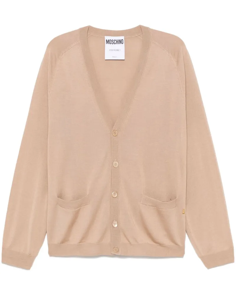 Moschino Fein gestrickter Cardigan - Nude Nude