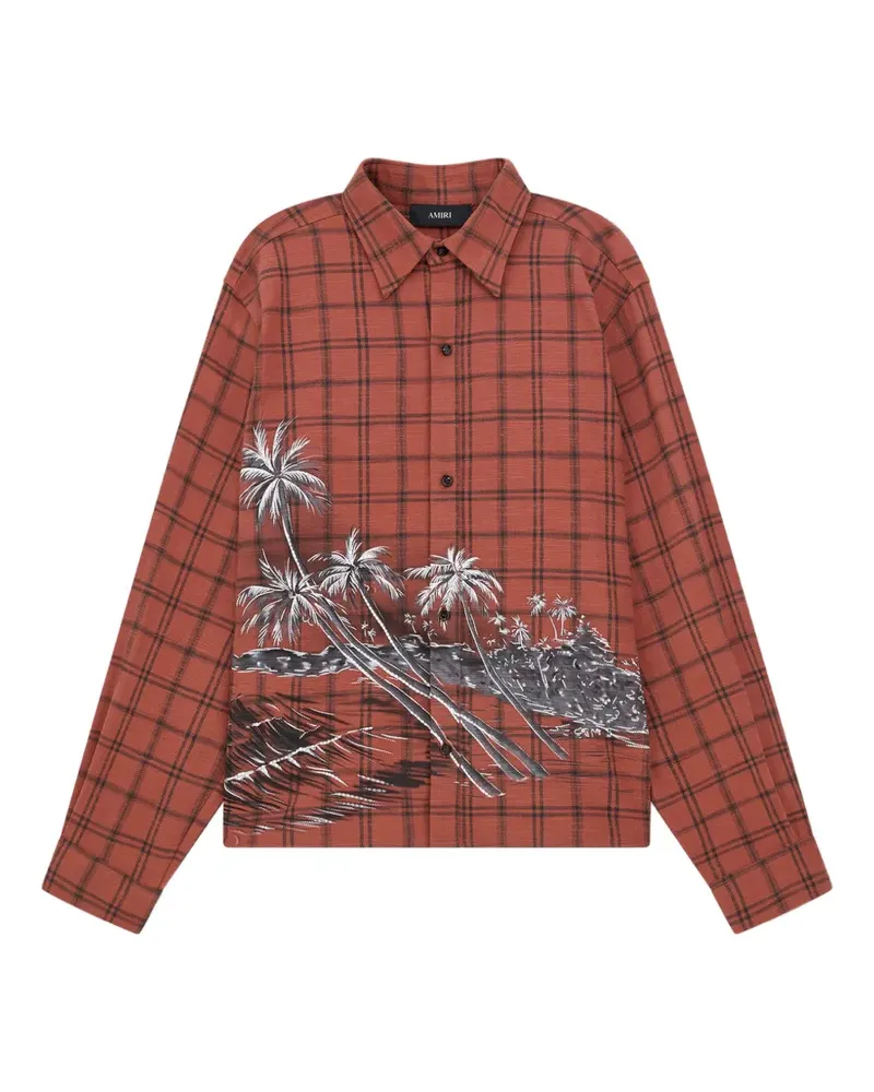 Amiri Palms Flanellhemd - Braun Braun
