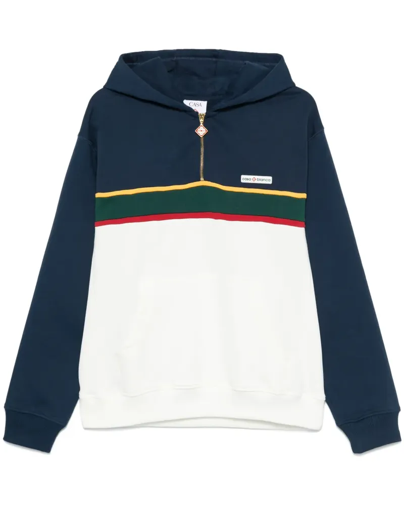 Casablanca Paris Hoodie in Colour-Block-Optik - Blau Blau