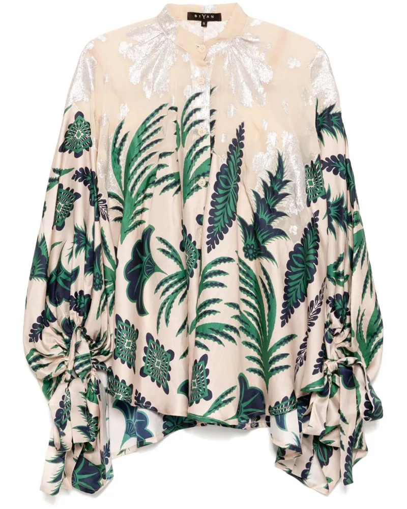 Biyan Jamaia Cape-Bluse - Nude Nude