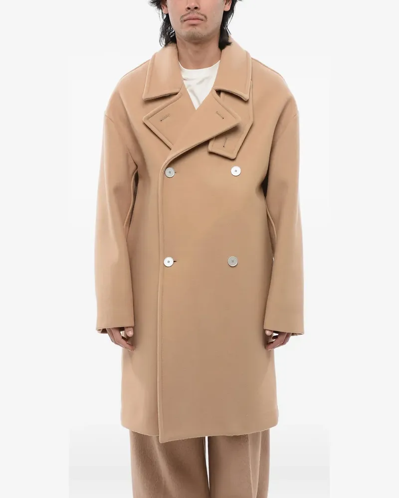 Jil Sander Doppelreihiger Mantel - Nude Nude