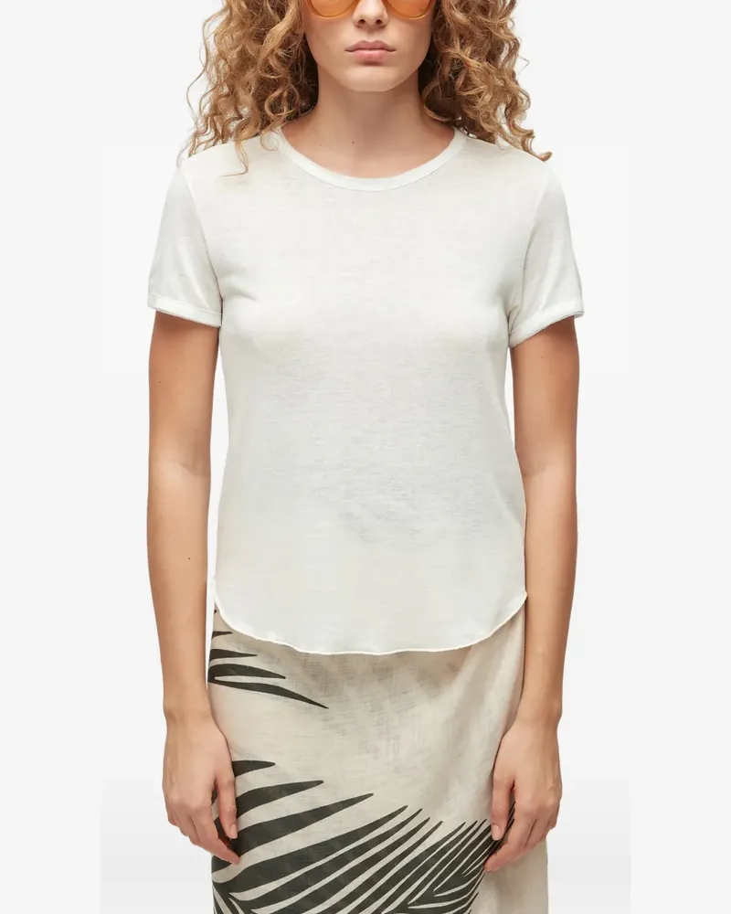 Osklen curved-hem T-shirt - Weiß Weiß