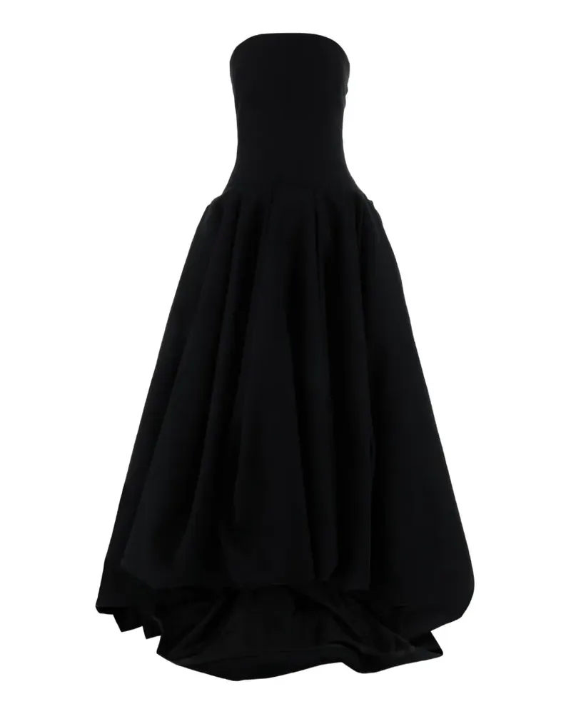 Balenciaga strapless pleated maxi dress - Schwarz Schwarz