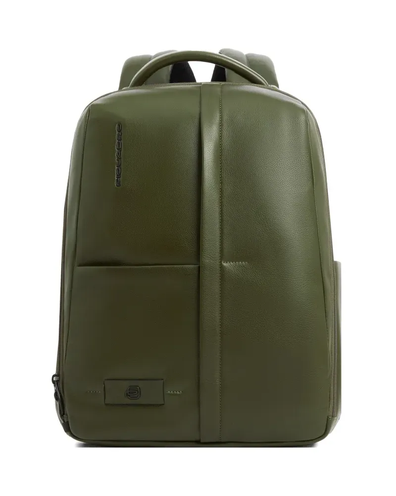 Piquadro leather laptop backpack - Grün Grün