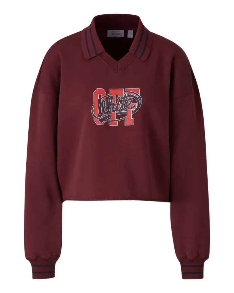 OFF-WHITE cropped cotton hoodie - Rot Rot