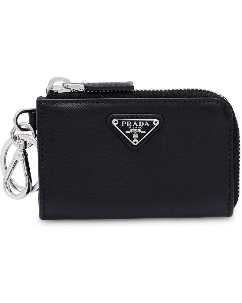 Prada Schlüsselanhänger aus Saffiano-Leder - Schwarz Schwarz