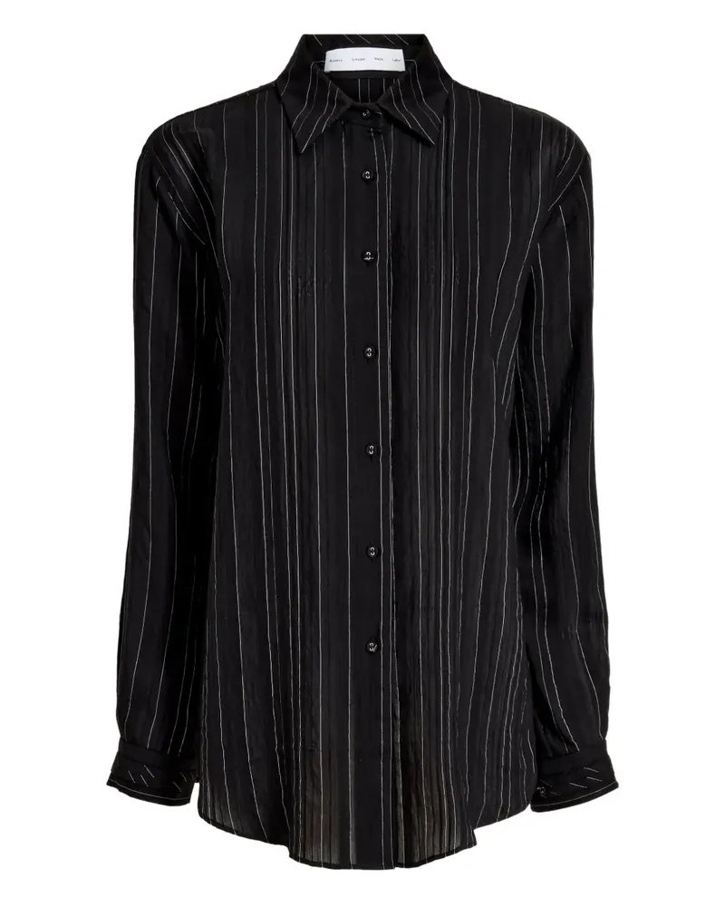 Proenza Schouler Gewebtes Raven Hemd mit Streifen - Schwarz Schwarz