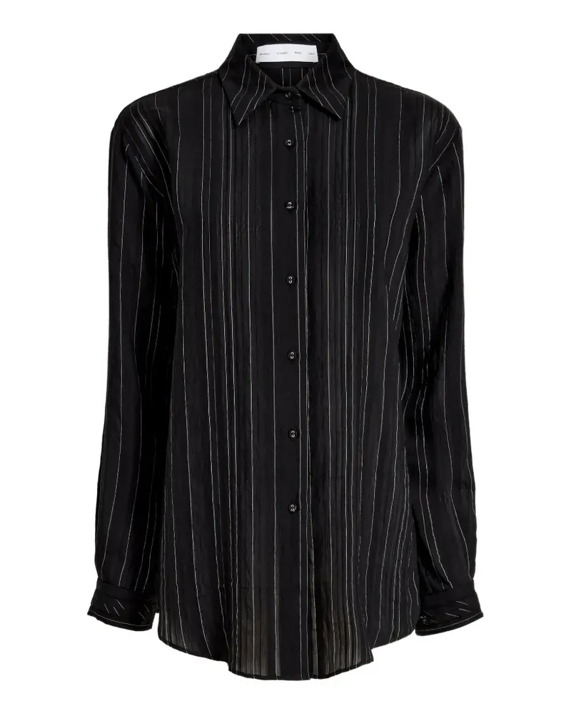 Proenza Schouler Gewebtes Raven Hemd mit Streifen - Schwarz Schwarz