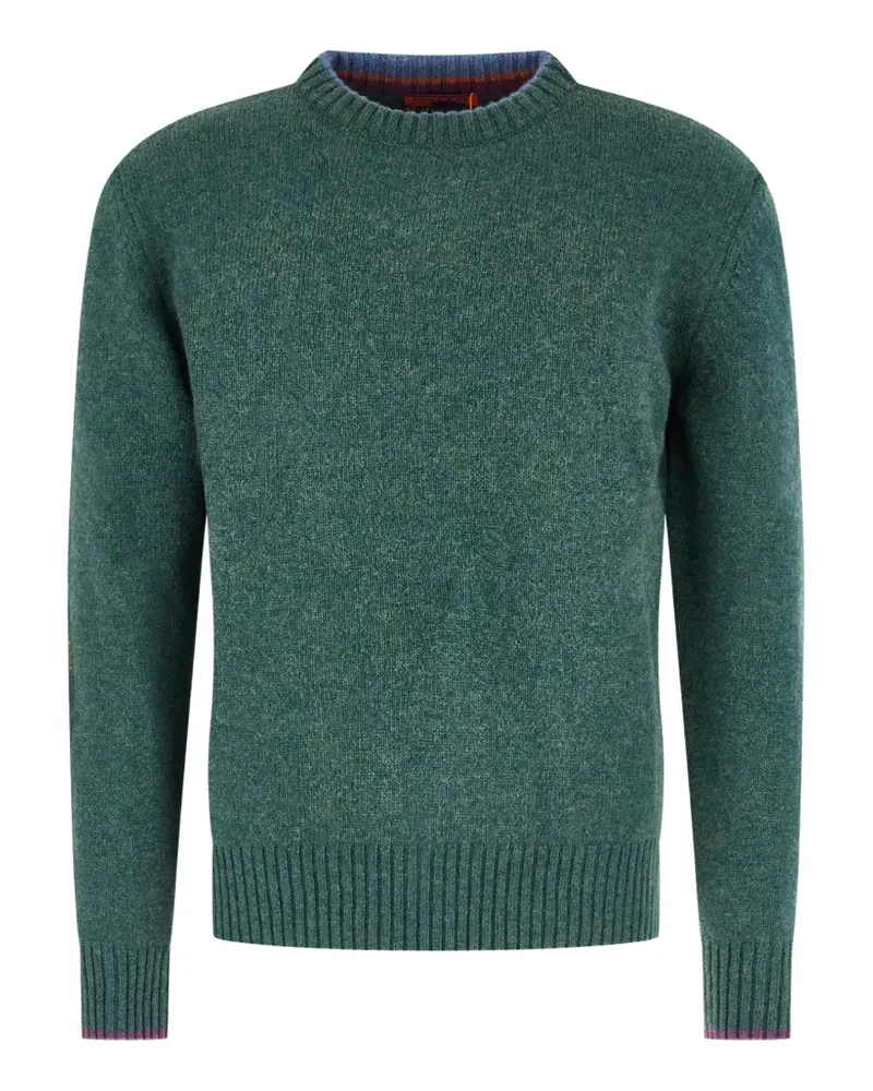 Gallo Pullover mit gestreiften Ellenbogen-Patches - Grün Grün