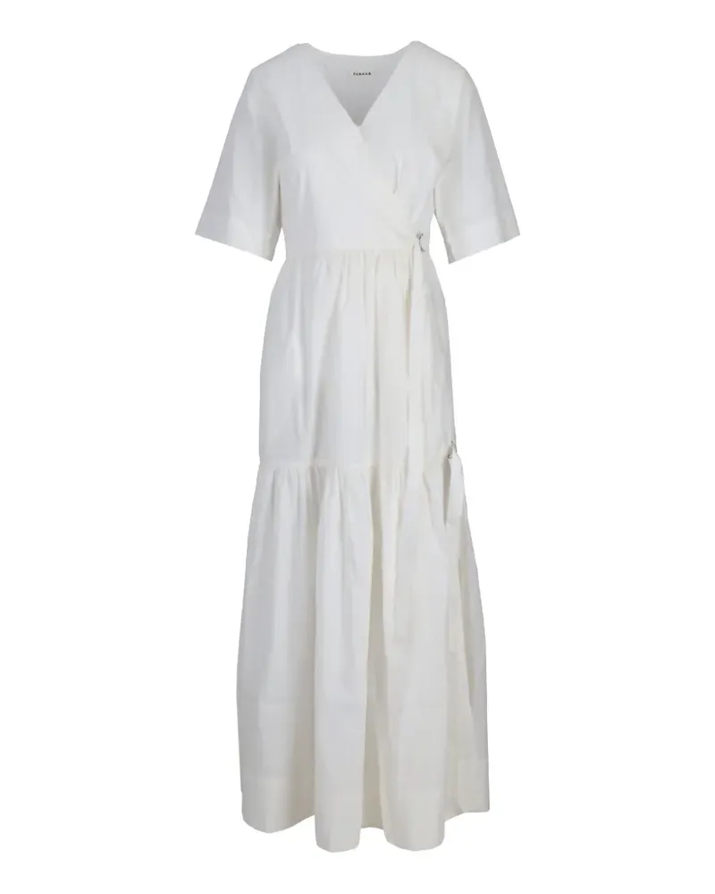 P.A.R.O.S.H. P.A.R.O H. short-sleeves maxi dress - Weiß Weiß