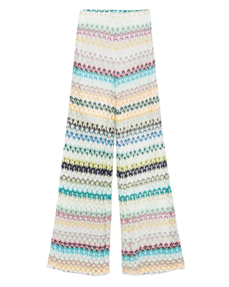 Missoni Hose mit Zickzackmuster - Weiß Weiß