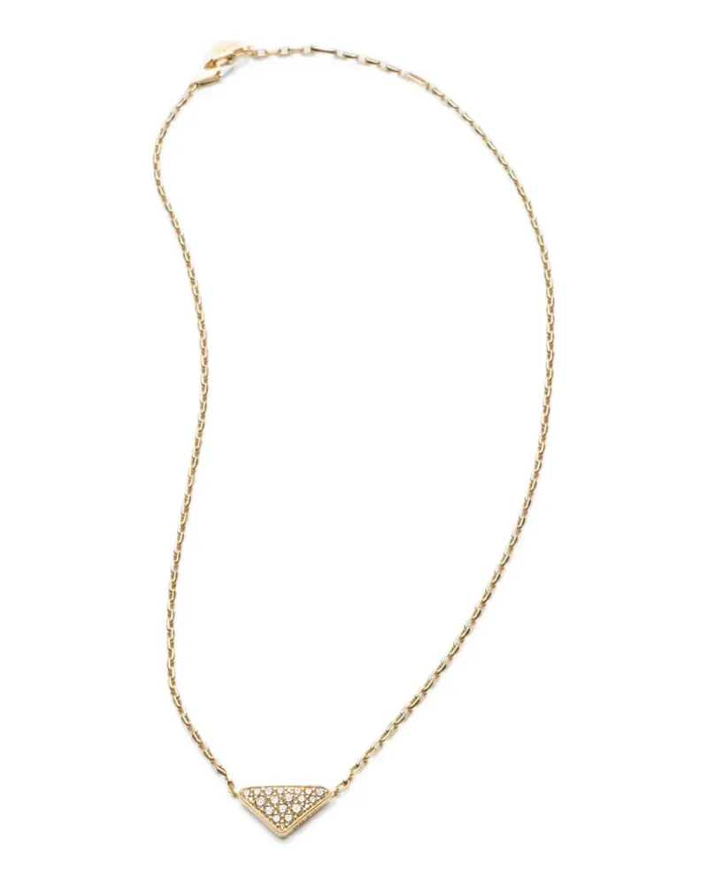 Prada Eternal Gold Eternal diamonds mini triangle pendant necklace Gold