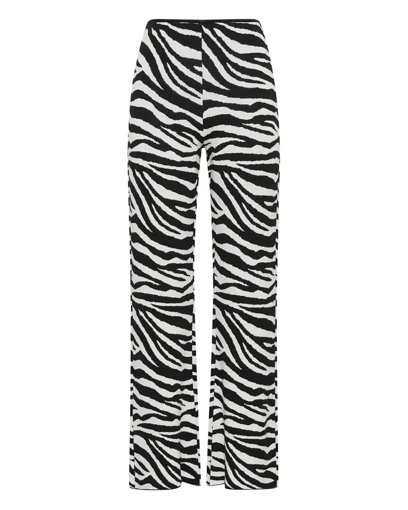 Maliparmi Hose mit Zebramuster - Schwarz Schwarz