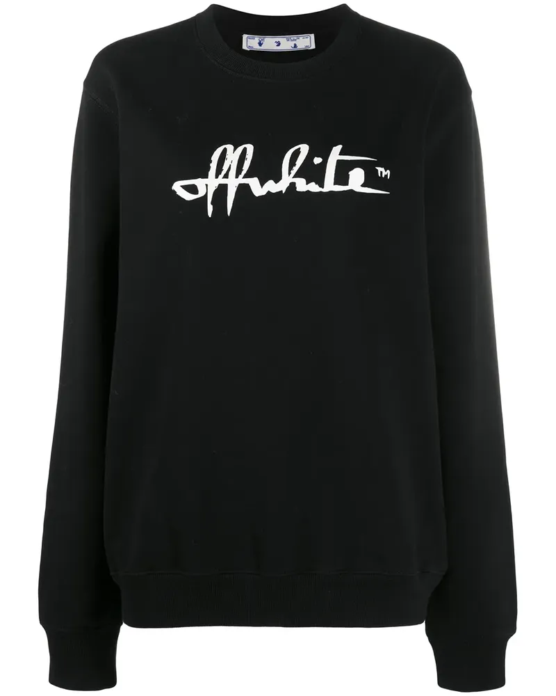 OFF-WHITE Sweatshirt mit Logo-Print - Schwarz Schwarz