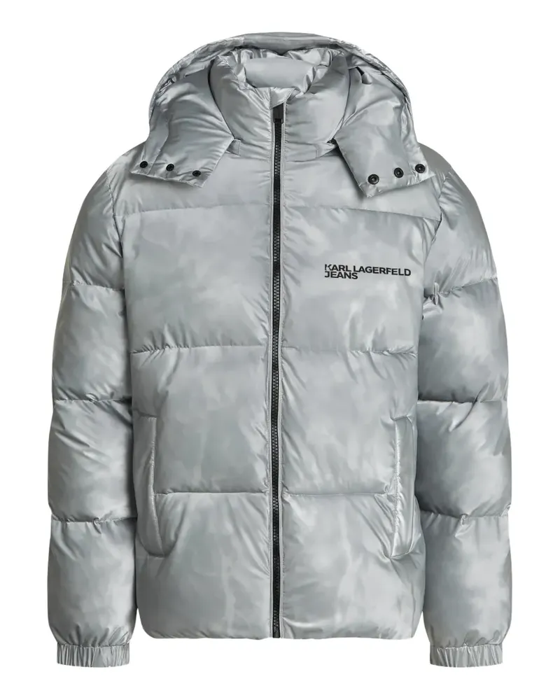 Karl Lagerfeld Glänzende Steppjacke - Silber Silber