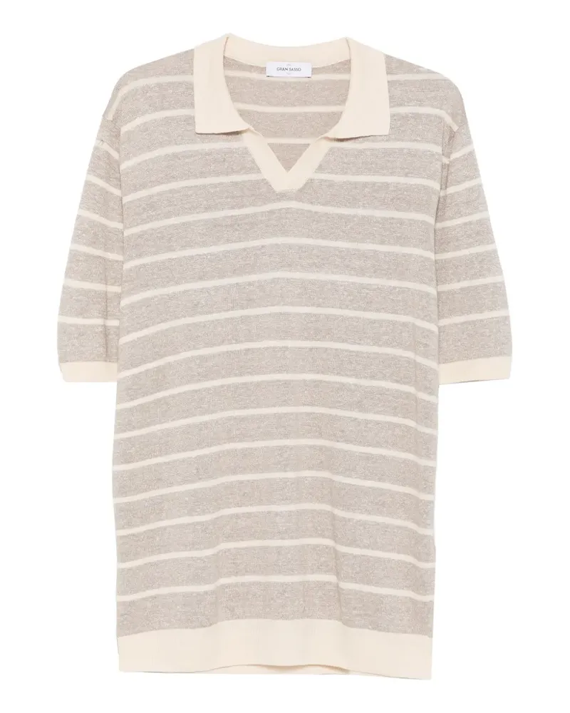 Gran Sasso striped short-sleeve T-shirt - Nude Nude