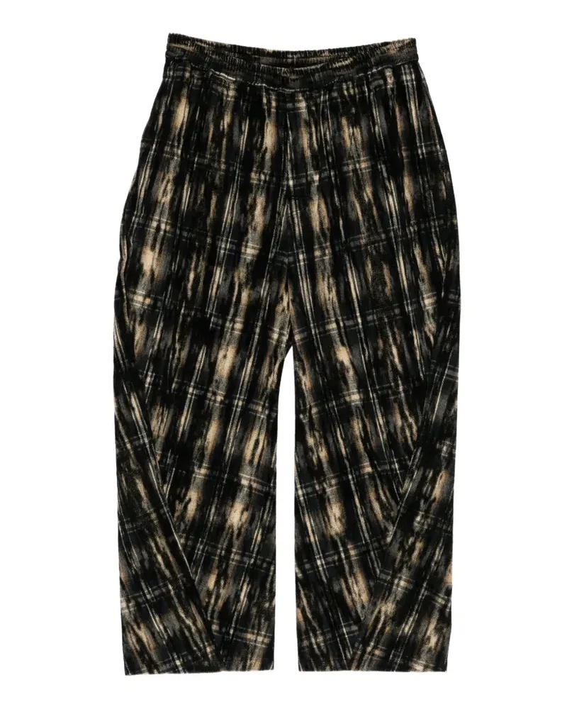 Doublet check-pattern trousers - Schwarz Schwarz