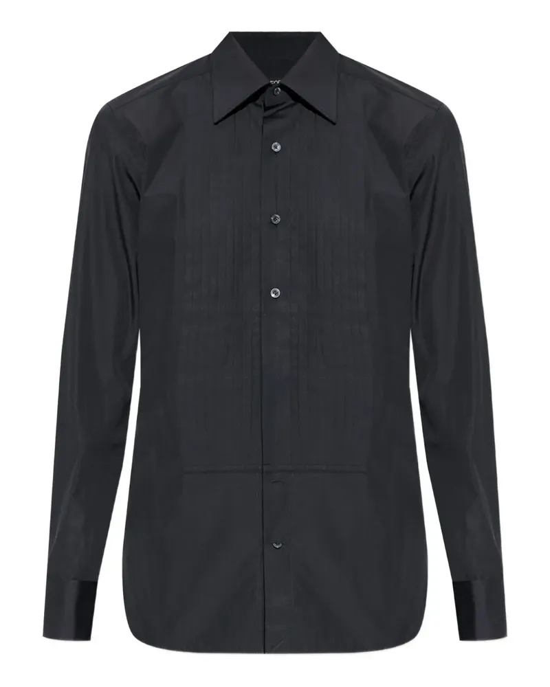 Tom Ford pleated shirt - Schwarz Schwarz