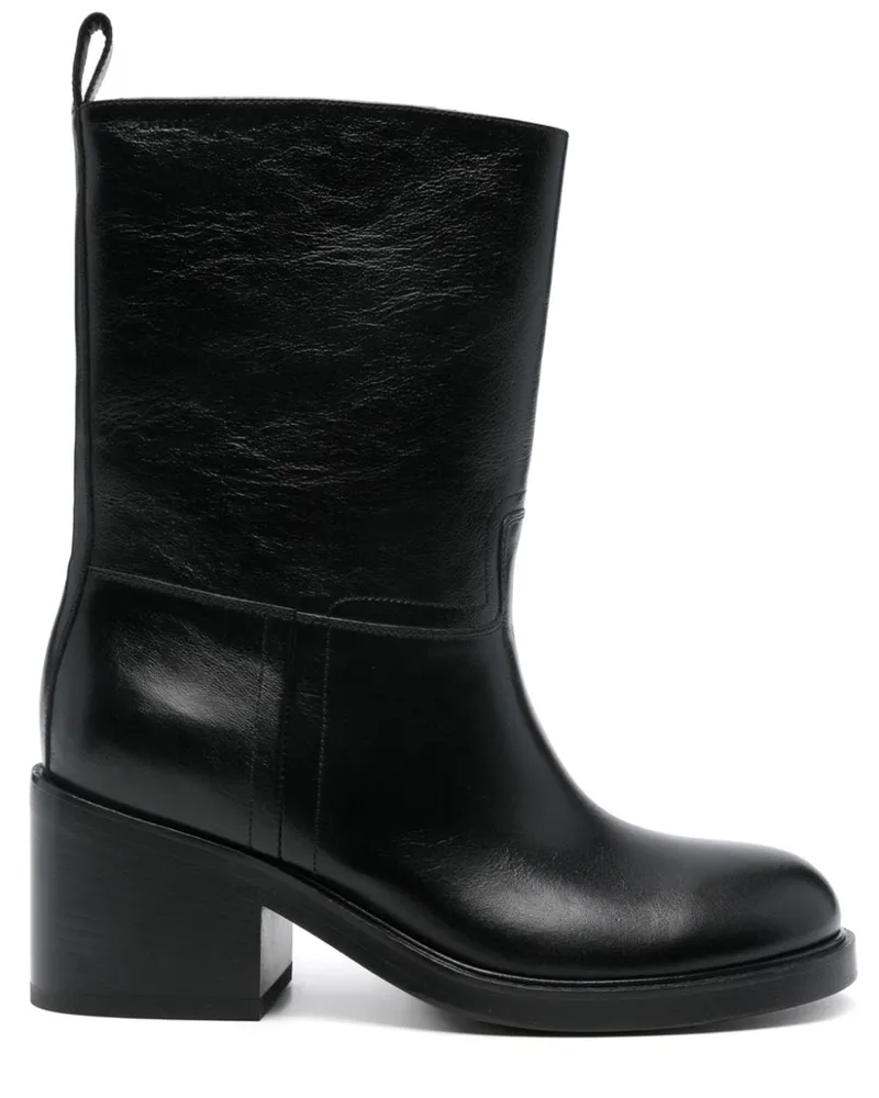 Bally Stiefel aus Leder 65mm - Schwarz Schwarz