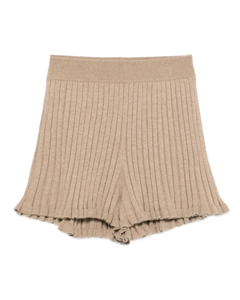 Lisa Yang Gerippte Shorts - Braun Braun