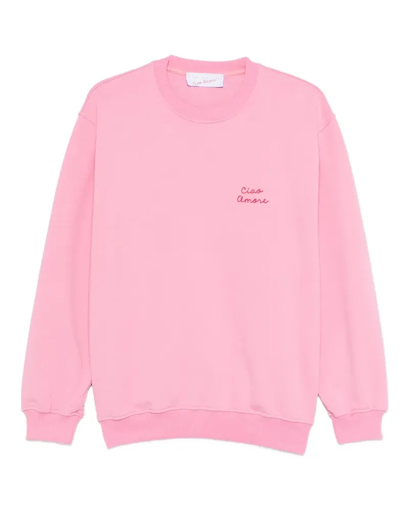 Giada Benincasa crew-neck embroidered sweatshirt - Rosa Rosa