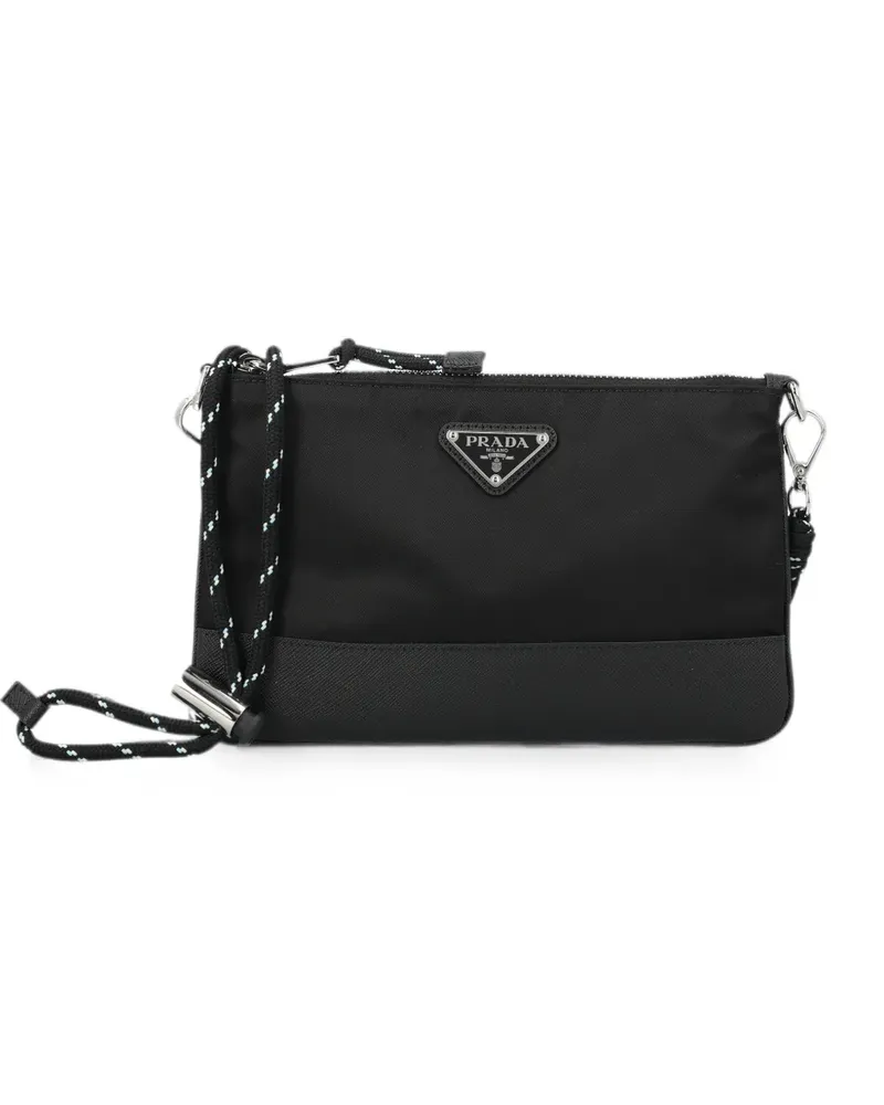 Prada Re-Nylon Speedrock Clutch - Schwarz Schwarz