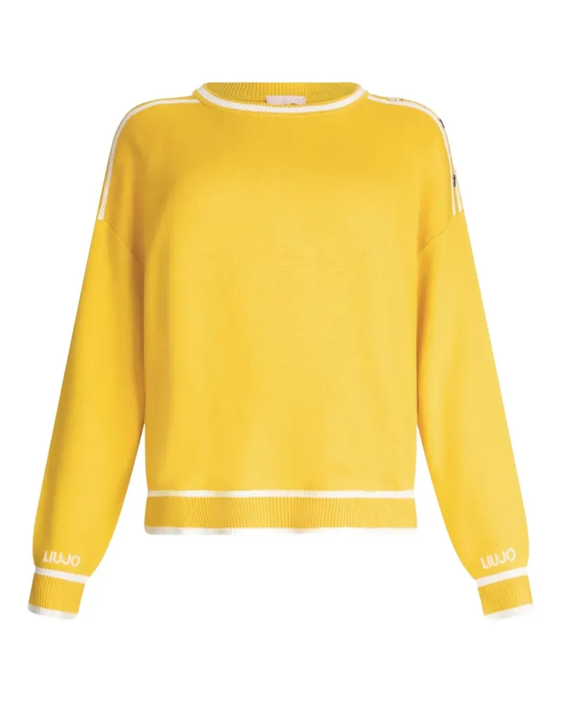 Liu Jo Pullover mit Logo-Detail - Gelb Gelb