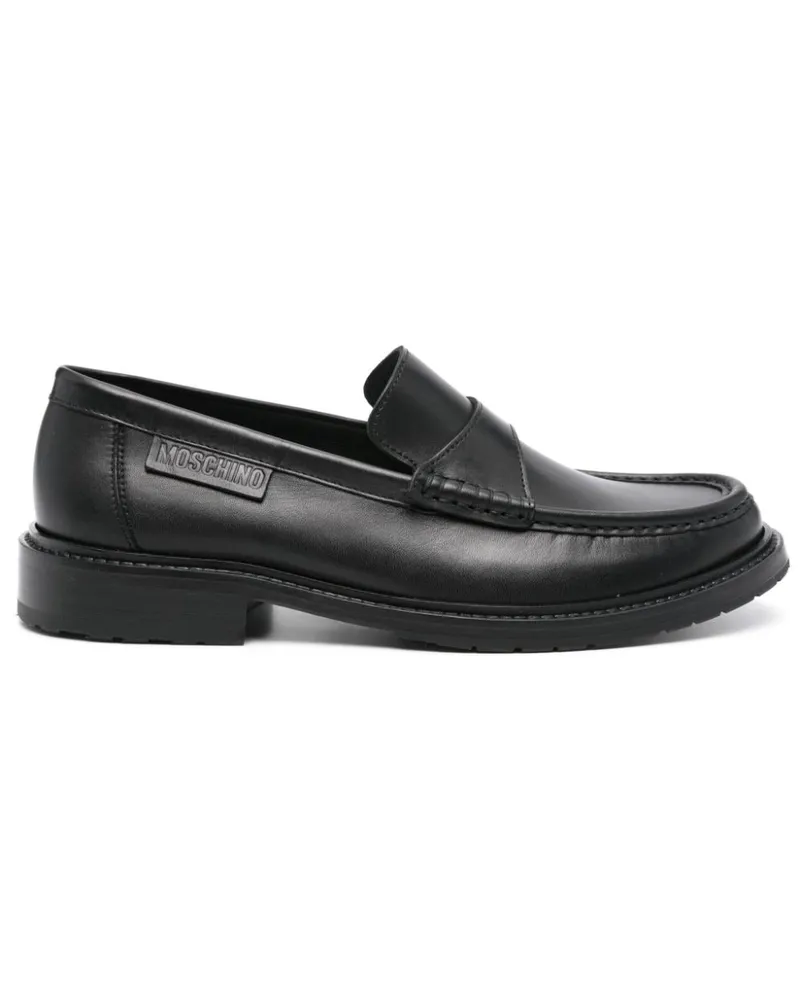 Moschino Loafer mit Logo-Patch Schwarz