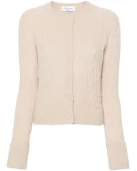 Blumarine Cardigan mit Zopfmuster Nude