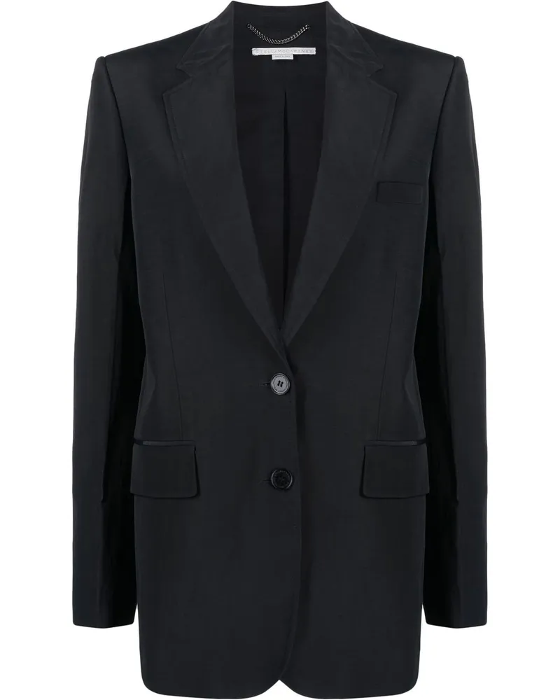 Stella McCartney Blazer mit fallendem Revers - Schwarz Schwarz