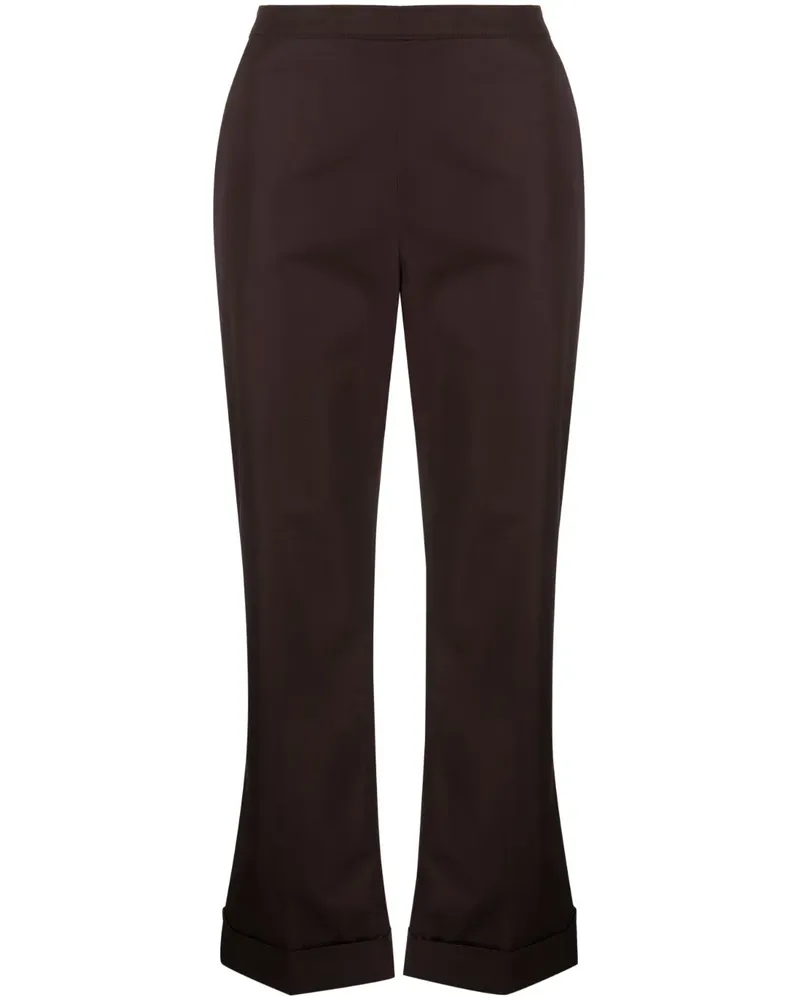 ASPESI Cropped-Hose mit ausgestelltem Bein - Braun Braun