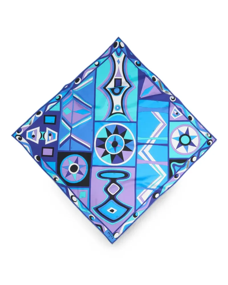 Emilio Pucci Seidentuch mit Bongo-Print - Blau Blau