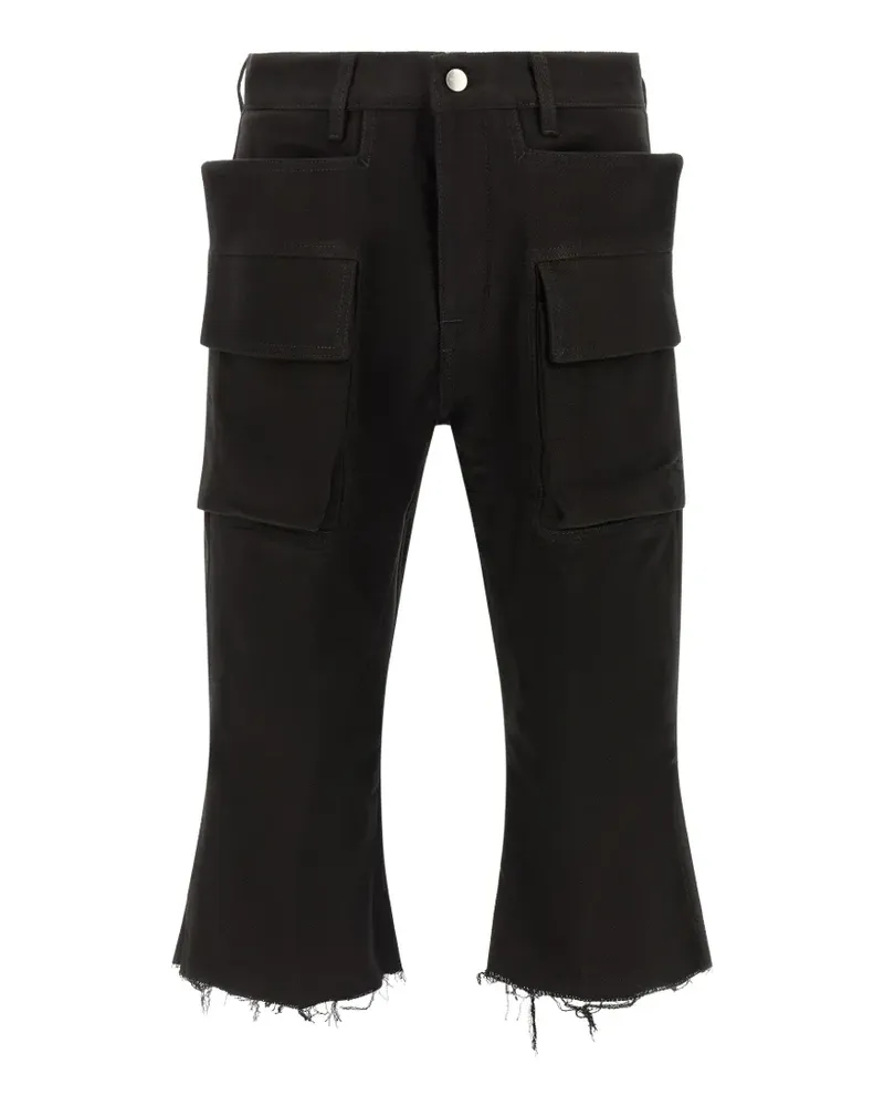 Rick Owens Bolan Cargohose mit ausgefranstem Saum - Schwarz Schwarz