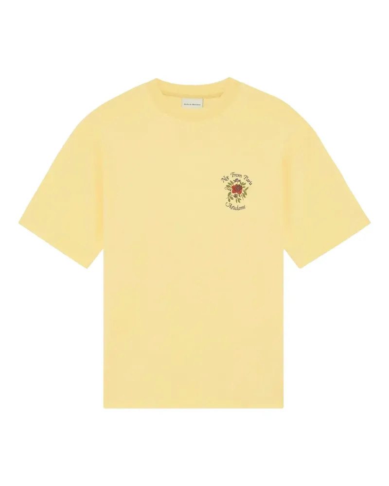 Drôle de Monsieur T-Shirt mit Blumen-Print - Gelb Gelb