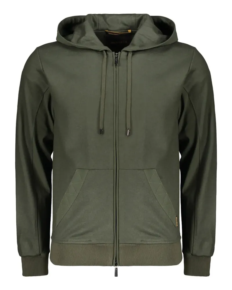 MOORER zip-up drawstring hoodie - Grün Grün