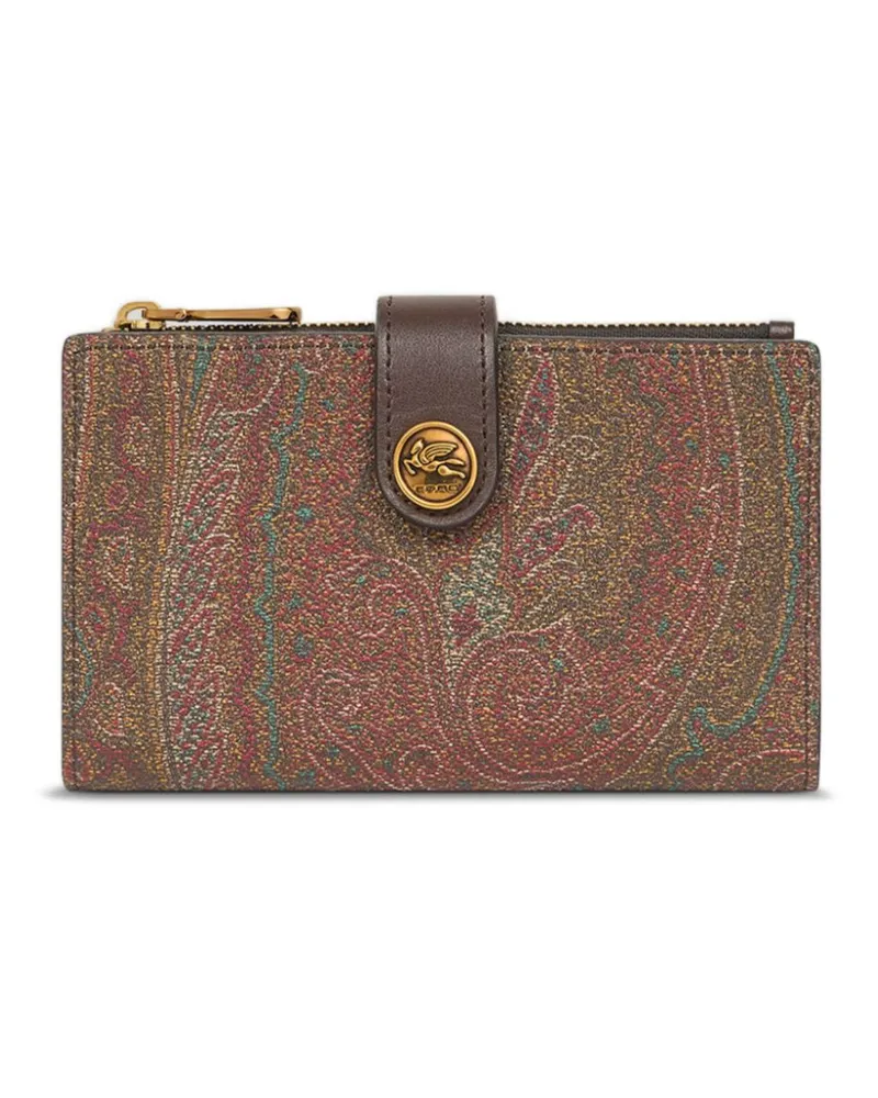 Etro Portemonnaie mit Paisley-Jacquard - Braun Braun