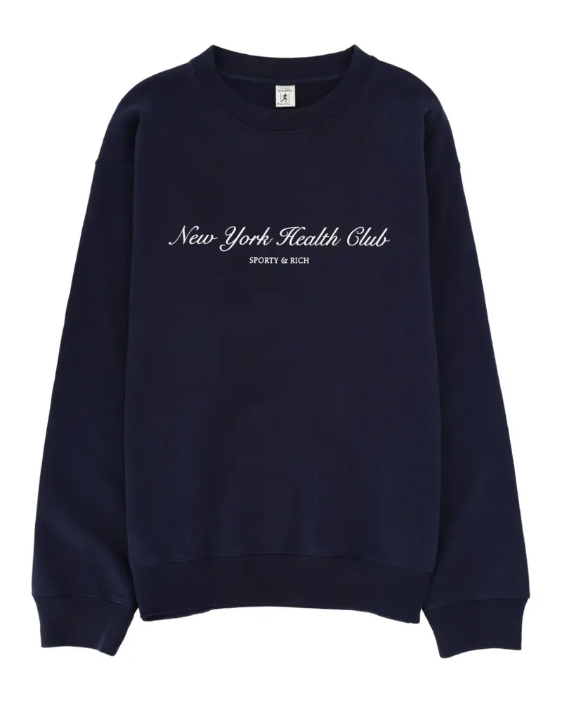SPORTY & RICH Sweatshirt mit grafischem Print - Blau Blau