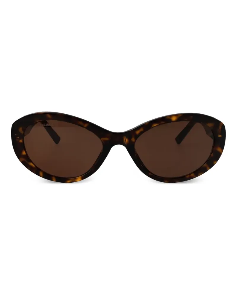 Balenciaga Sonnenbrille mit ovalem Gestell - Braun Braun