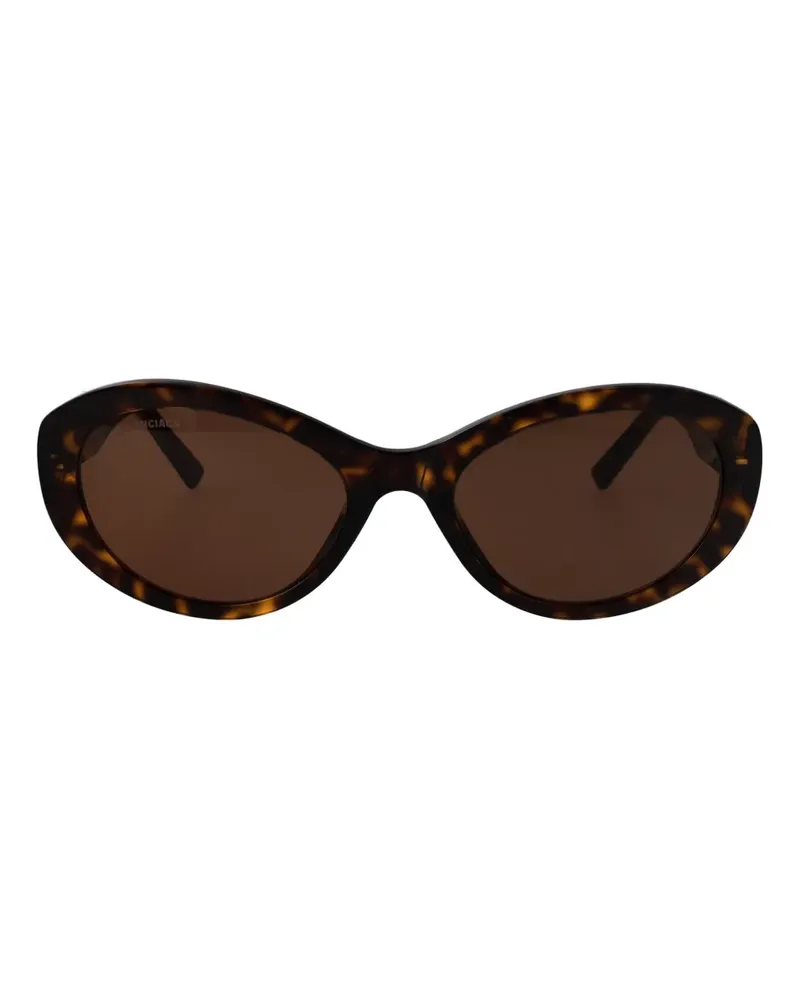 Balenciaga oval-frame sunglasses - Braun Braun