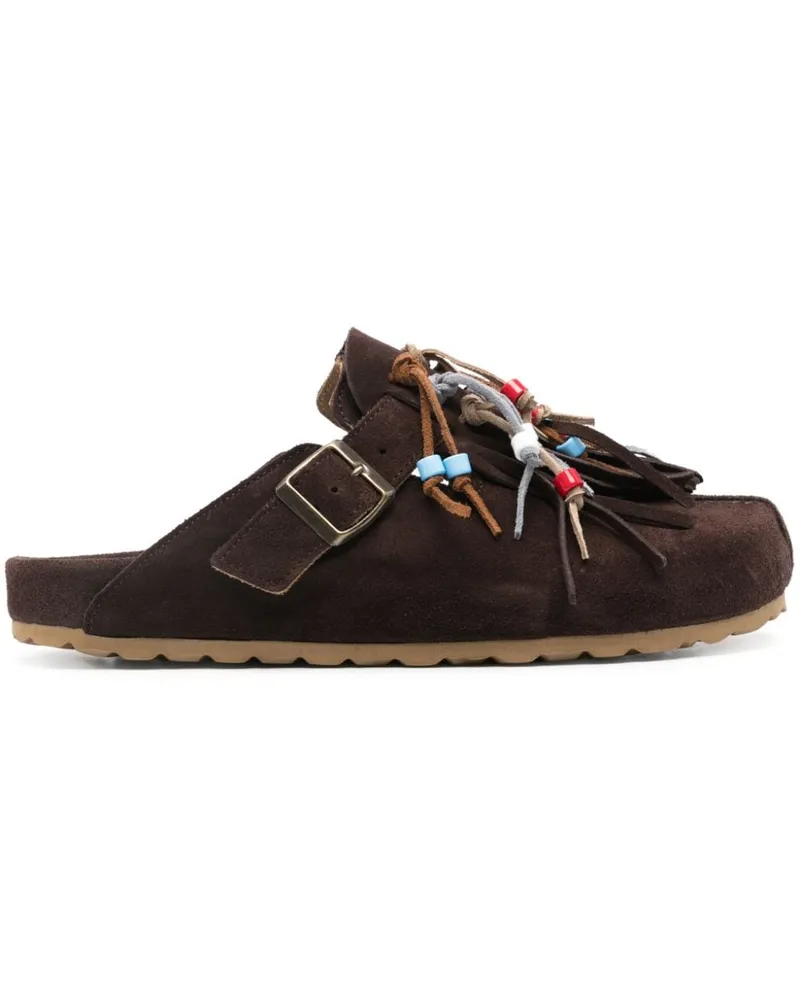 Scarosso Geo Sandalen aus Wildleder - Braun Braun
