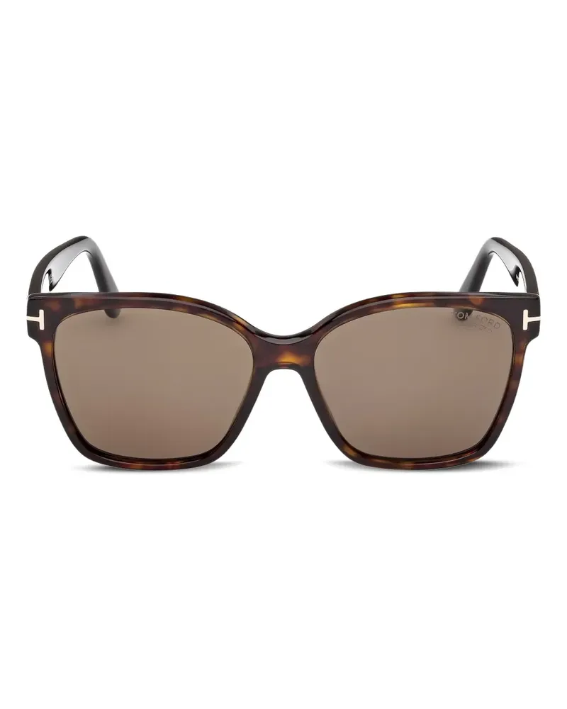 Tom Ford Sonnenbrille mit eckigem Gestell - Braun Braun