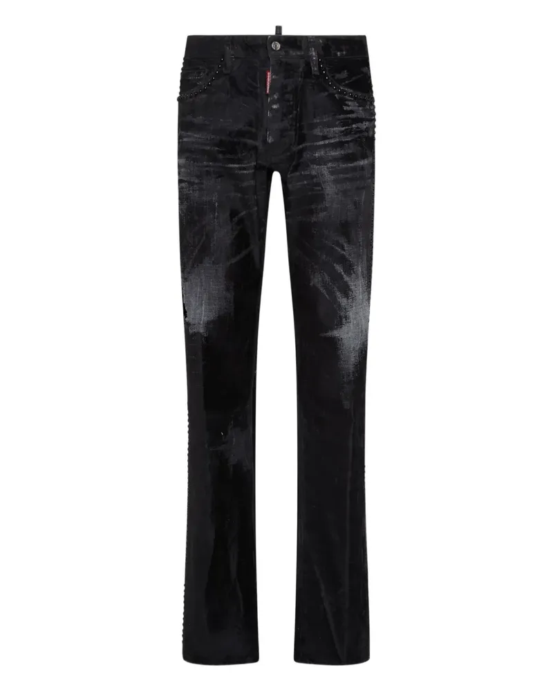 Dsquared2 Jeans mit Kiss-Patch - Schwarz Schwarz