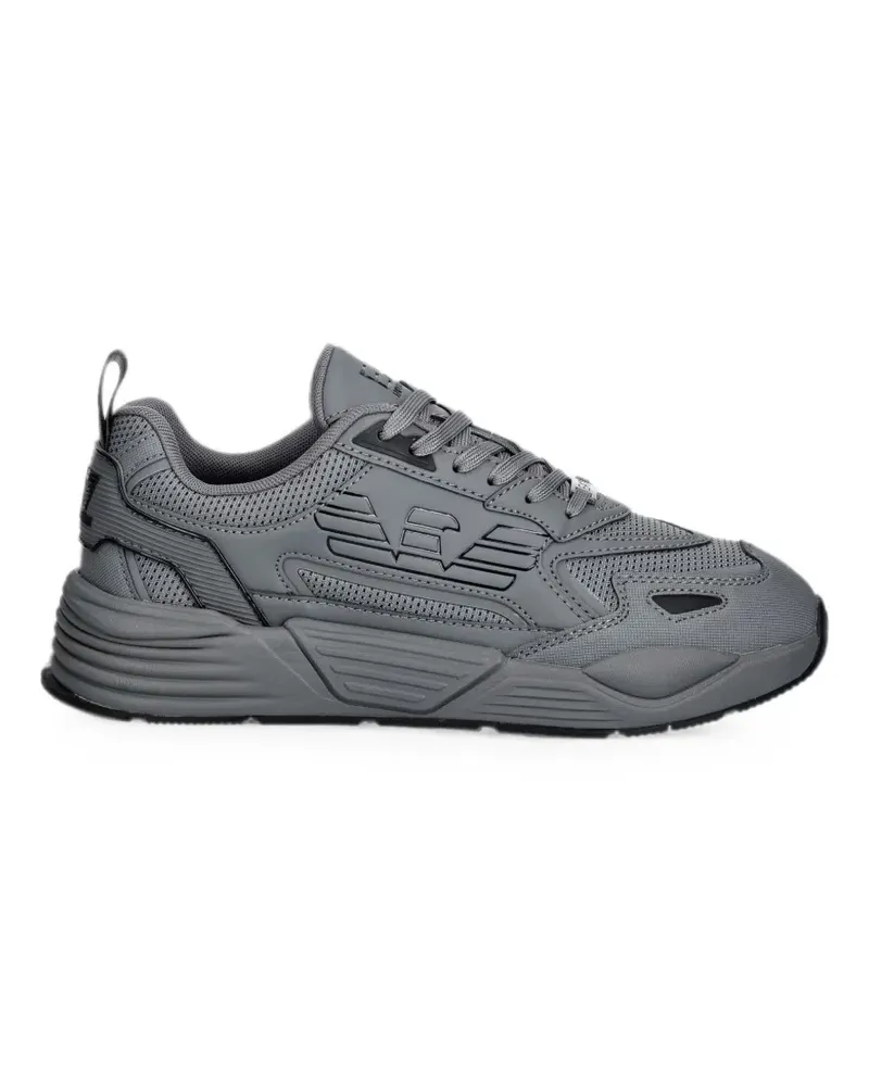 EA7 Sneakers mit Logo-Patch - Grau Grau