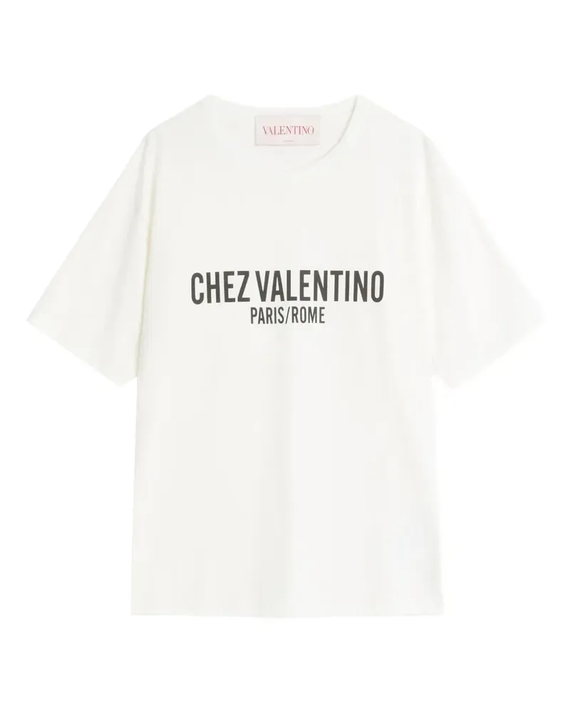Valentino Garavani T-Shirt mit Chez-Print - Weiß Weiß